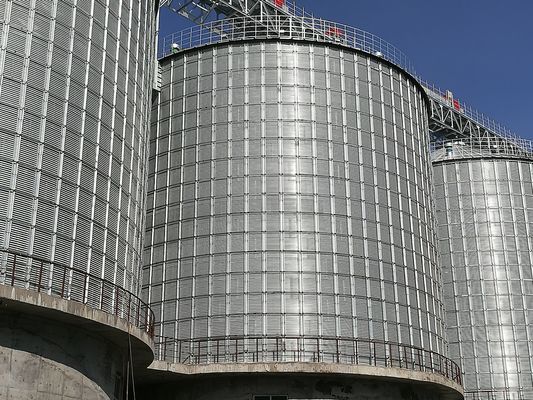 Silos in acciaio galvanizzato conformi alle normative locali in materia di sicurezza agricola e alle norme di conformità